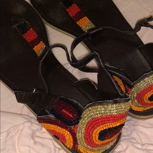 Urban Outfitters Ecote Beaded Sandal SZ 9